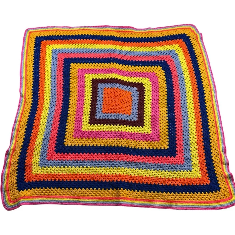 Handmade Crochet Afghan Throw 52x52